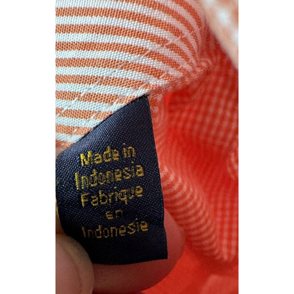 Tommy Hilfiger TLC Lifetime Collar, Button Up Shirt, Small Check, Red/Peach - Picture 4 of 13